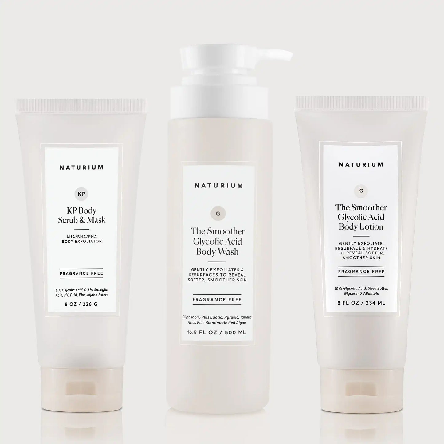 the-glycolic-acid-body-bundle-z5 NATR_KPScrub_SmootherBodyWash_SmootherLotion_Bundle_ecomm.webp